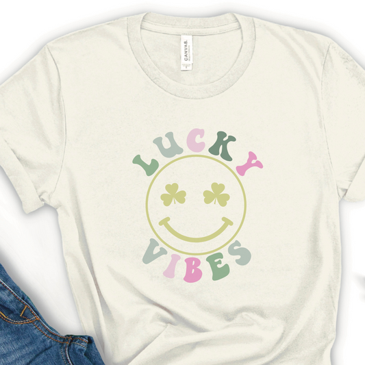 St Patricks Day Lucky Vibes Tshirt