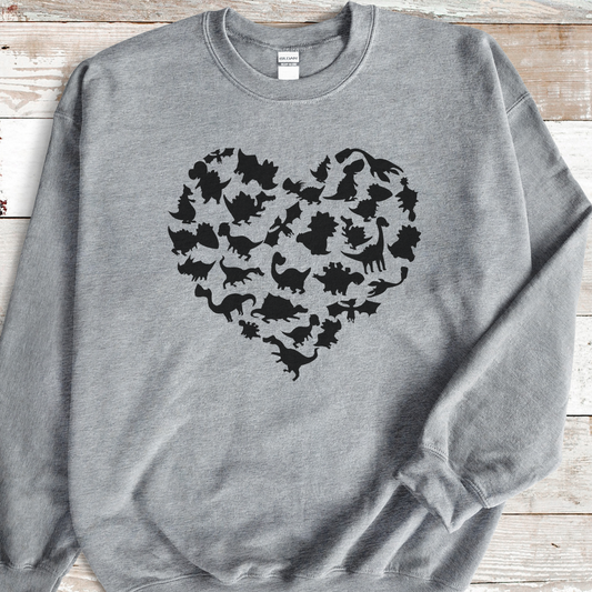 Valentines Dino Heart Tshirt